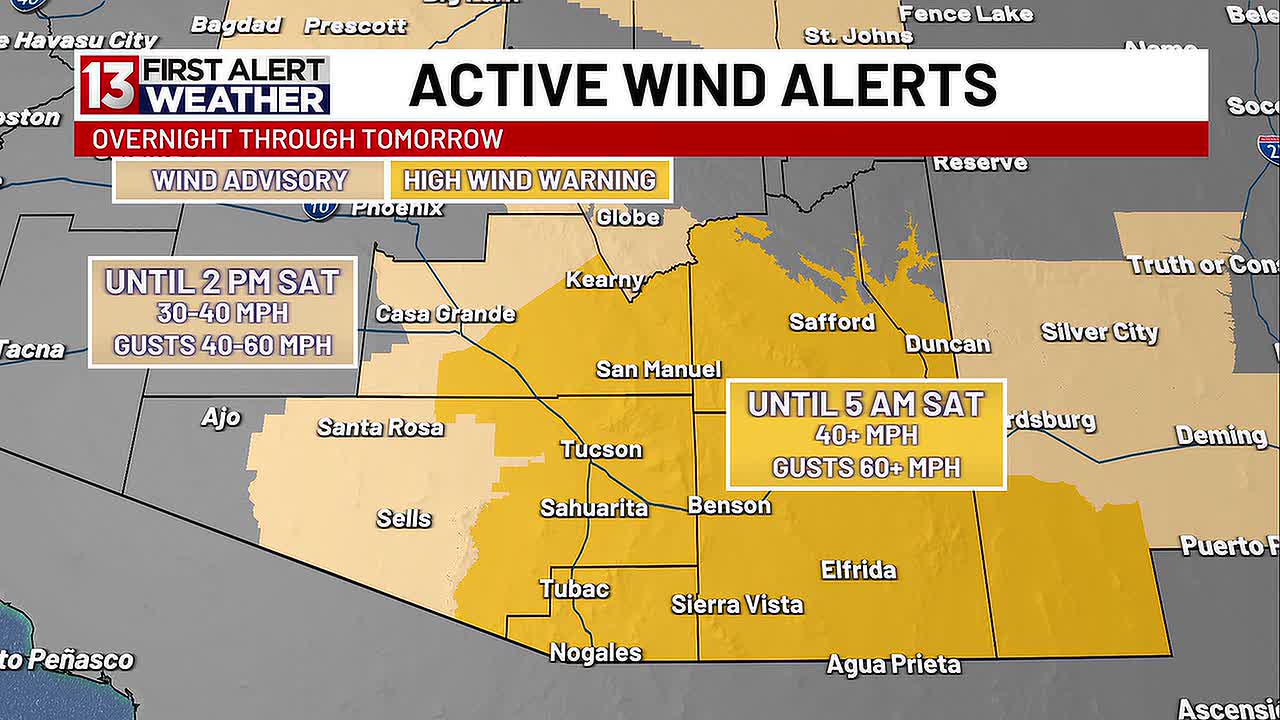 High Wind Warning continues into Saturday morning