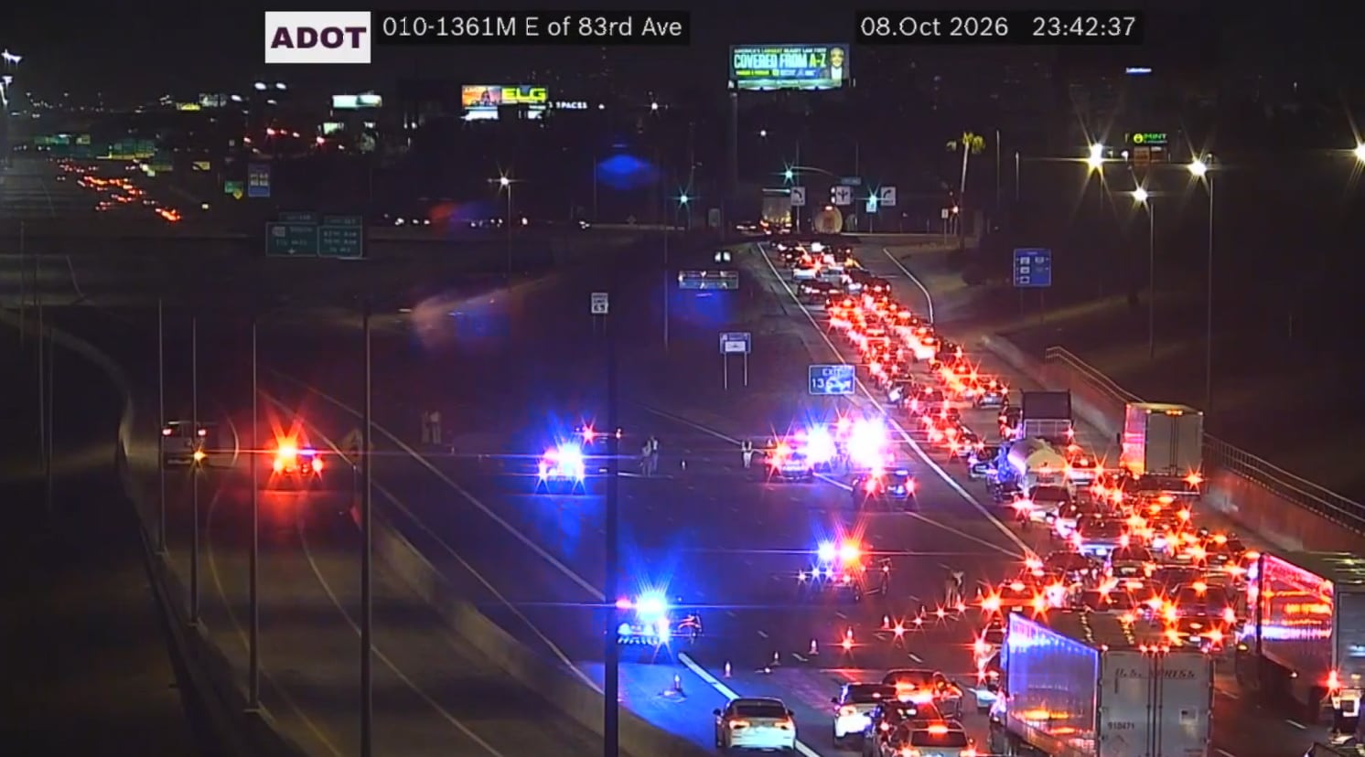 Person pushing bicycle killed crossing I-10 in west Phoenix