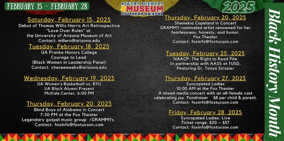 Black History Events Tucson 2025.