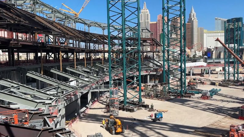 A's stadium construction progress pictured on Friday, June 12, 2026.
