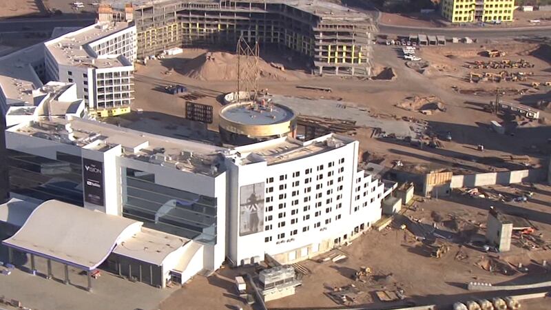 Aerial video of the construction site at VAI Resort in Glendale, Arizona on Dec. 16, 2024...