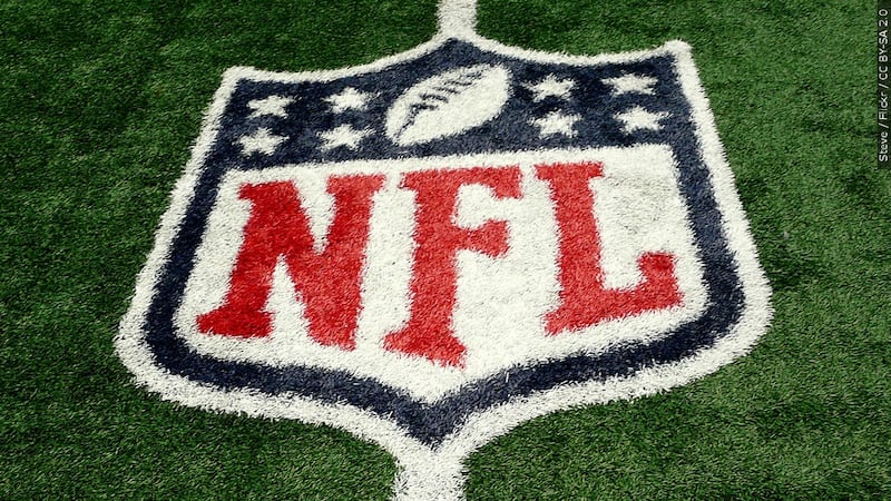 FILE -- NFL logo on the field.