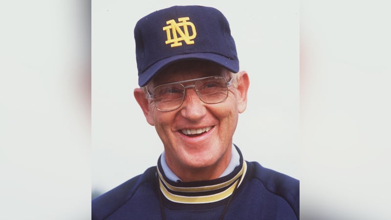 FILE -- This is a 1986 photo showing Notre Dame college football coach Lou Holtz.