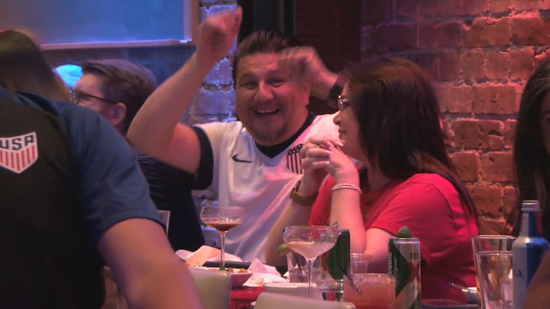 Local soccer fans showed out to support USA as it beat Paraguay for its first win in the World...