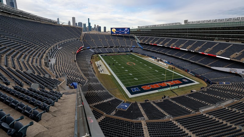 FILE - Soldier Field is seen prior to an NFL football game between the Chicago Bears and Green...