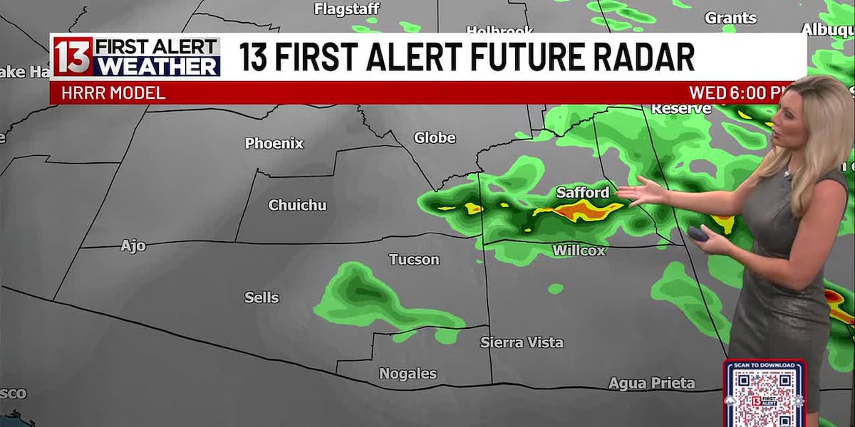 Moisture from the east may lead to showers and thunderstorms