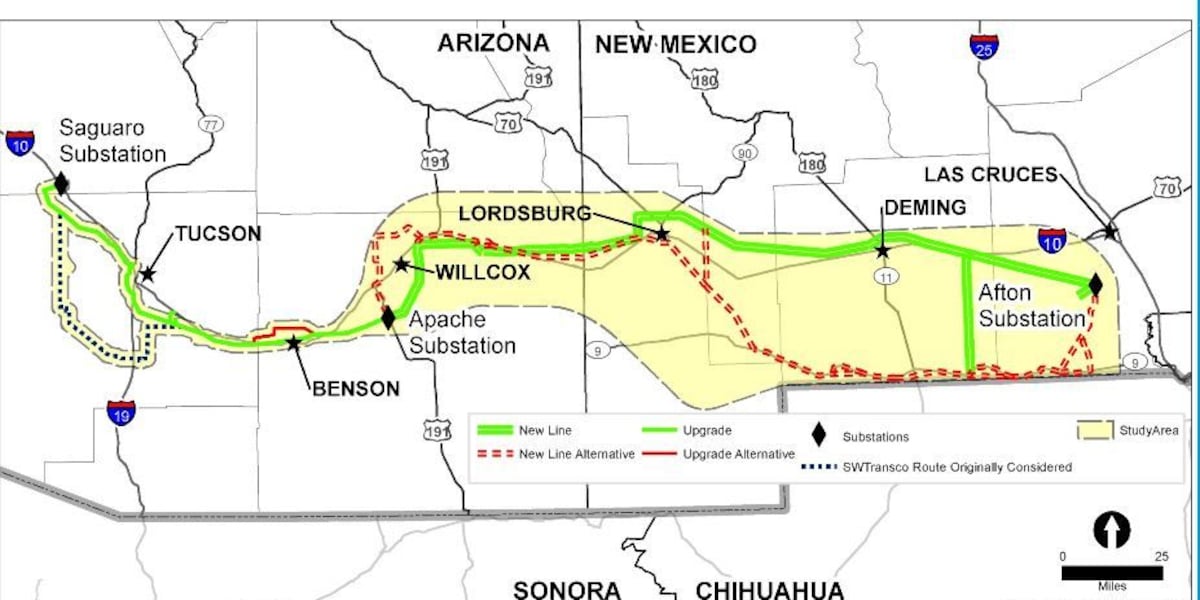 Southern Shift Line Graph Public comments sought for Southline Transmission Line Project
