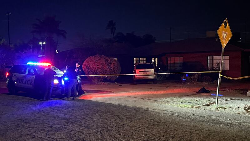 There was an apparent crime scene at a home near Broadway and Wilmot in Tucson late Wednesday,...