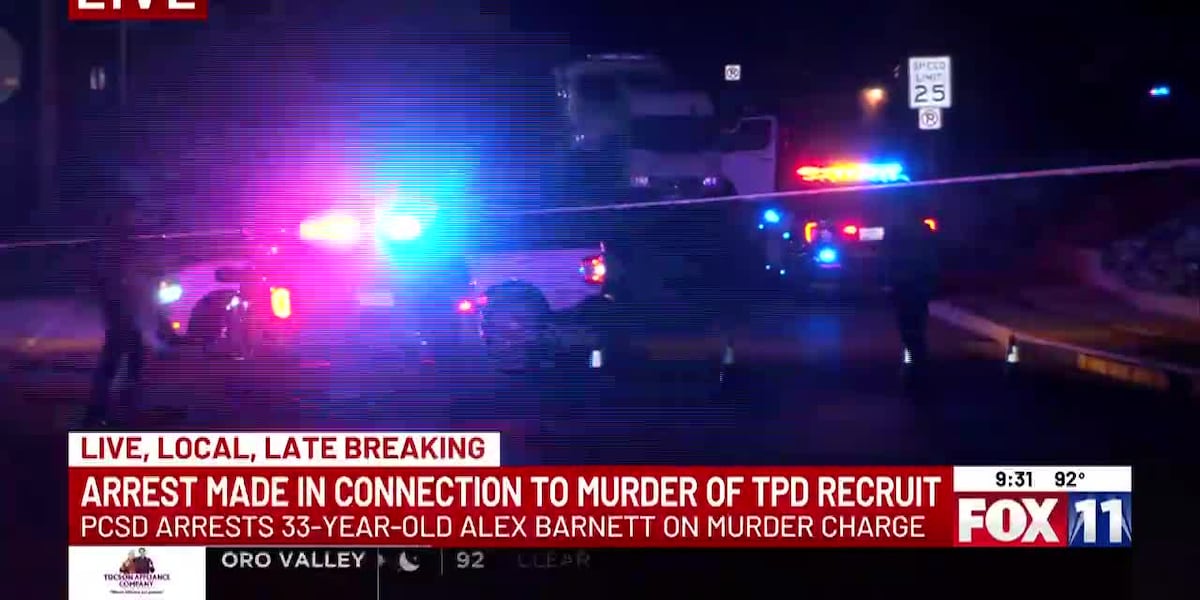 Coverage image for: PCSD: Alex Barnett in custody for Tucson Police recruit’s murder