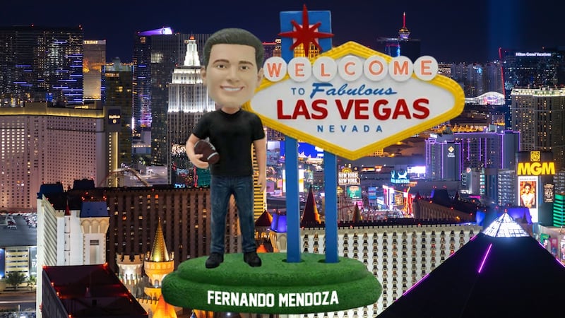 The National Bobblehead Hall of Fame and Museum unveiled a Fernando Mendoza bobblehead Friday,...