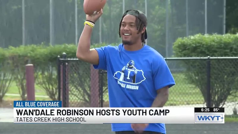 Robinson returns home to host youth football camp after offseason trade to Titans