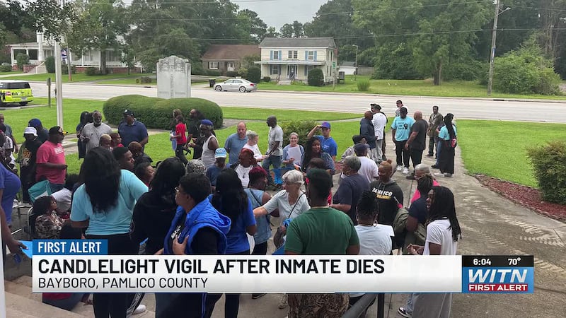 Candlelight vigil held after Pamlico County inmate dies