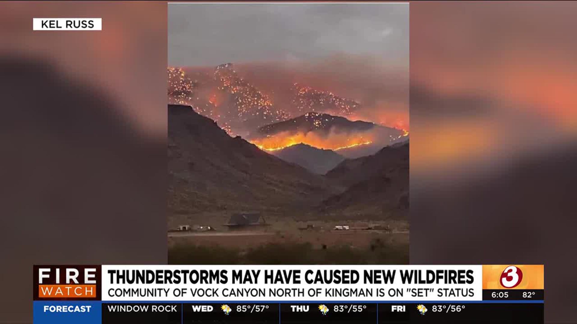 2 wildfires burning near Kingman