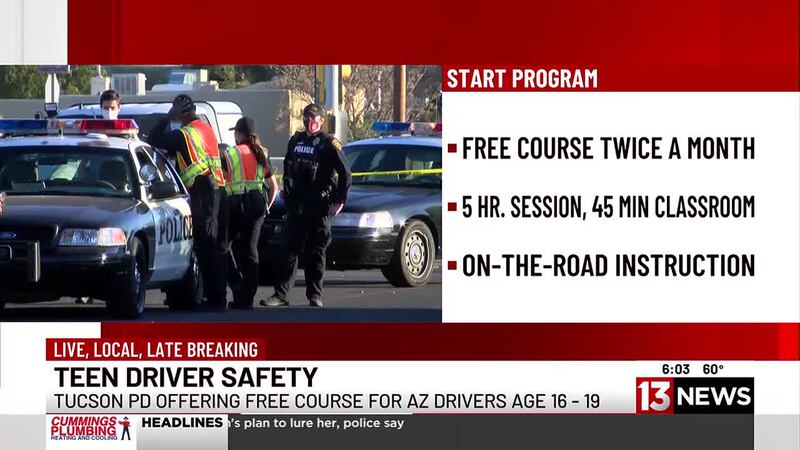 Tucson Police offer free driving course as teen traffic deaths rise