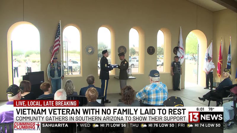 Southern Arizona veteran with no family laid to rest